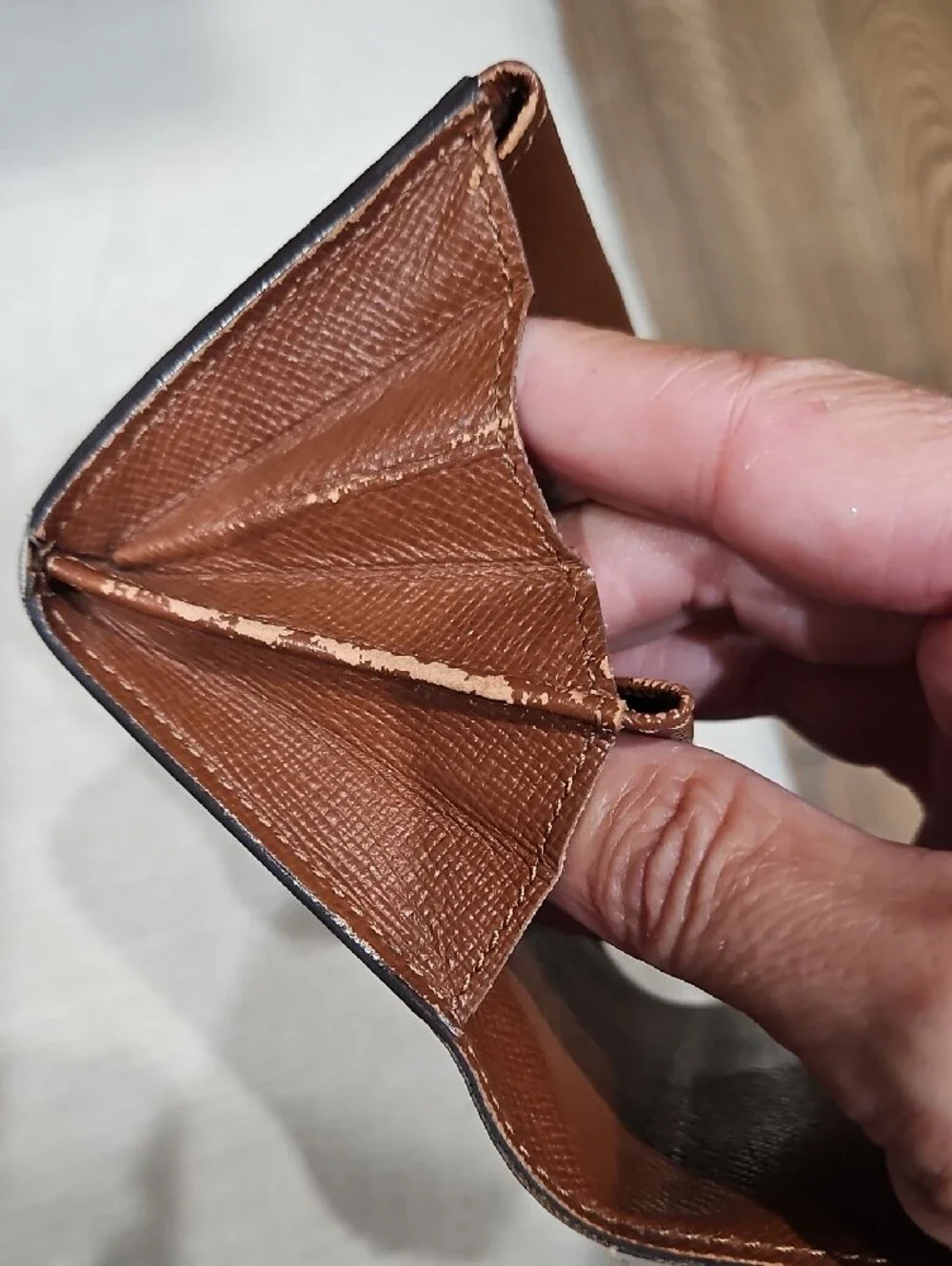 Louis Vuitton Monogram Snap Coin Holder in Brown and Tan